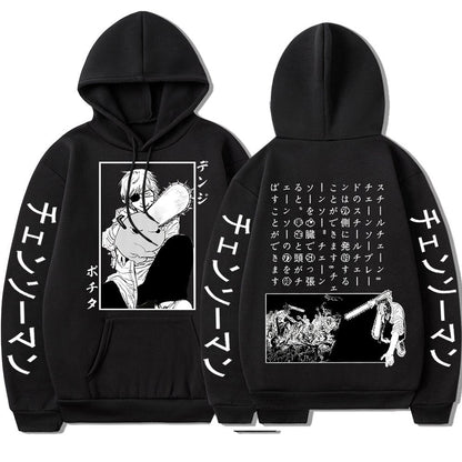 Chainsaw Man Denji Pochita Print Hoodies