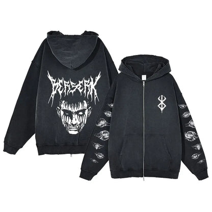 Berserk Acid Wash Hoodie