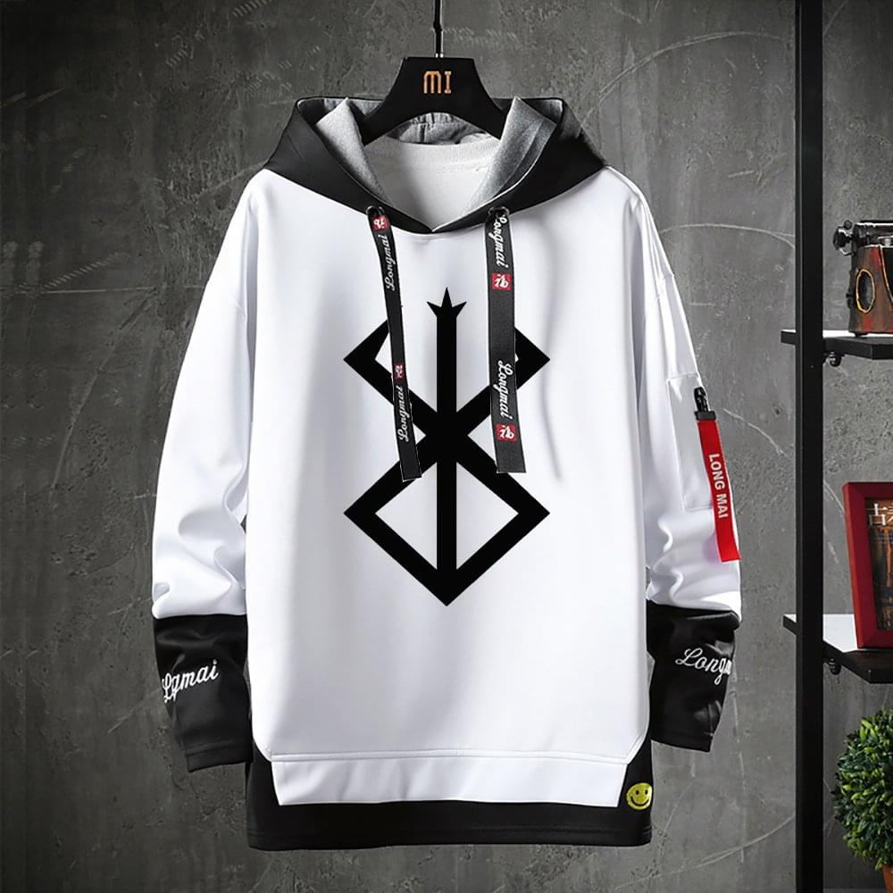 Anime Berserk Patchwork Print Hooded