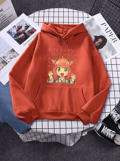 Spy X Family Art Anya Kawaii Print Hoodies