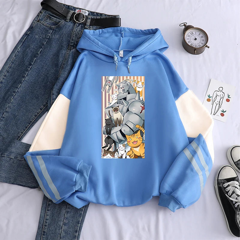 Fullmetal Alchemist Alphonse Elric Cats Funny Hoodie