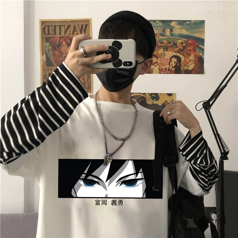 Demon Slayer Giyuu Tomioka Cool Eyes Printed T-Shirt