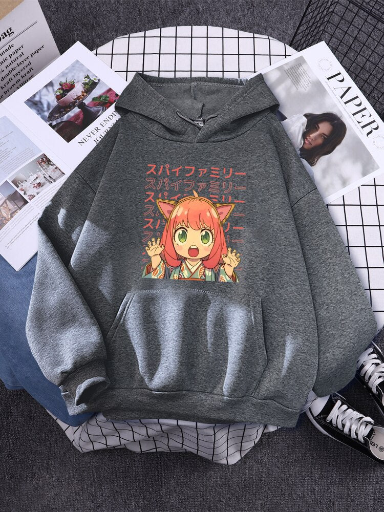 Spy X Family Art Anya Kawaii Print Hoodies