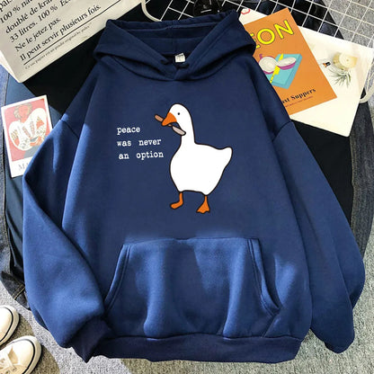 Peace Was Never An Option Goose Printing Hoodies