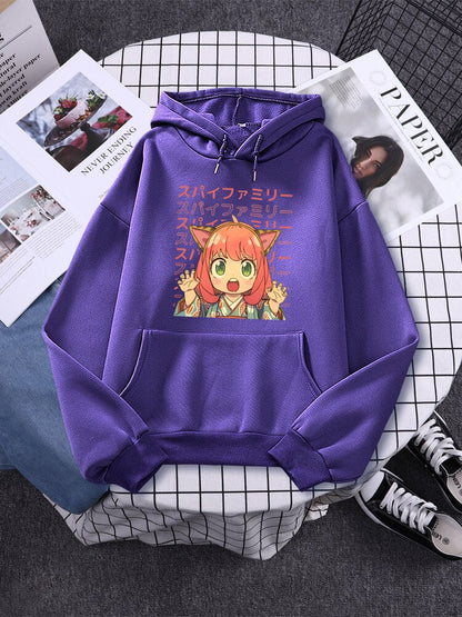 Spy X Family Art Anya Kawaii Print Hoodies