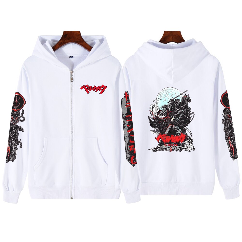 Bleach Print Zipper Hoodie