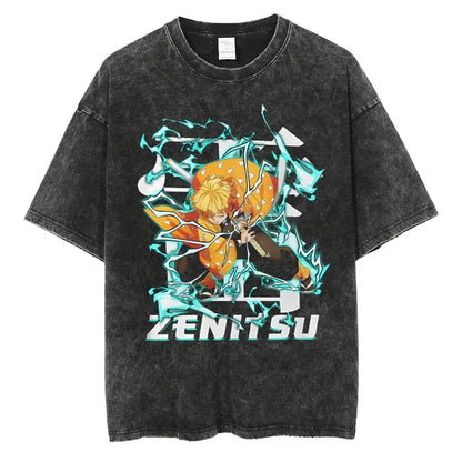 New Demon Slayer Vintage Washed T-Shirt