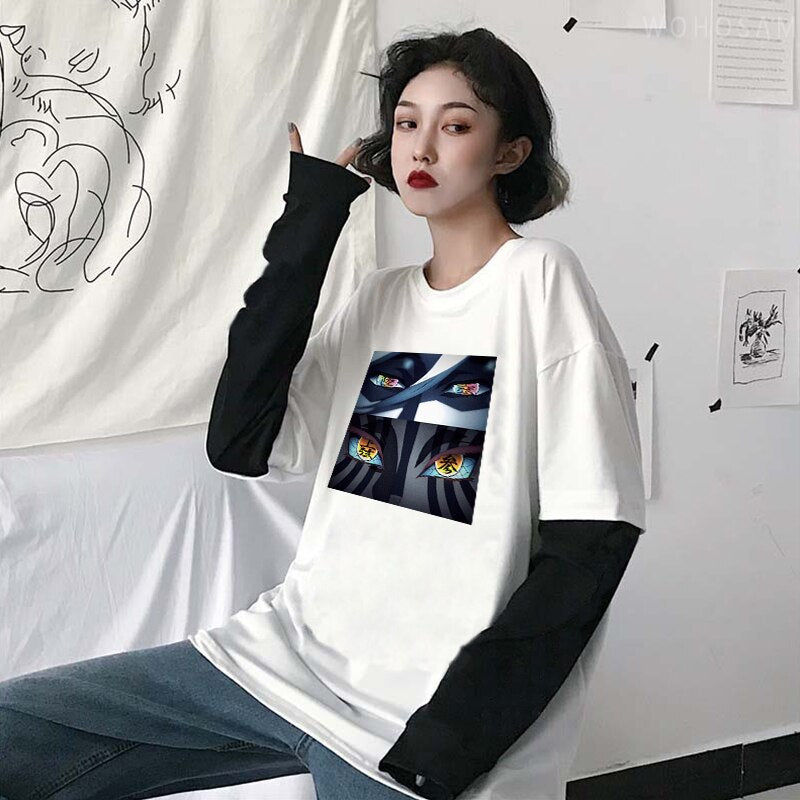 Demon Slayer Akaza Douma Eyes Horror T-Shirts