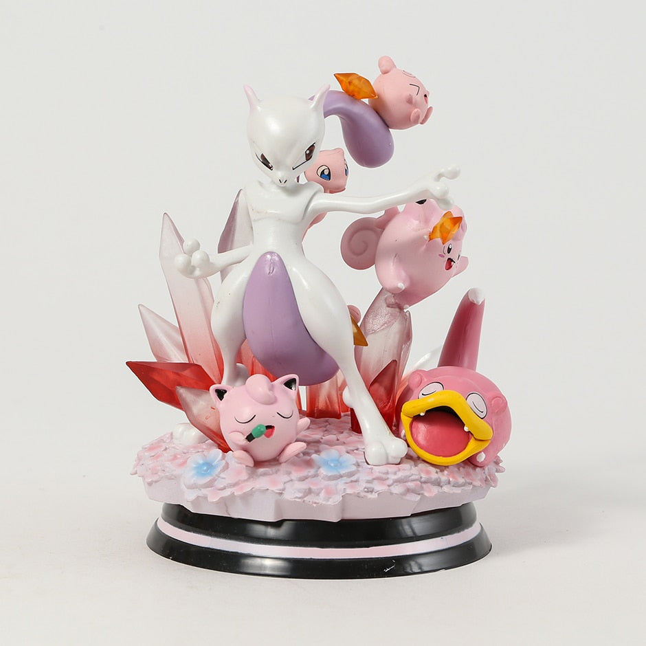 Pokemon Mewtwo Mew Jigglypuff Slowpoke Clefairy Igglybuff Lapras Squirtle Vaporeon Wooper Marill Light Up Figure