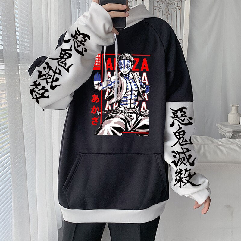 Demon Slayer Akaza Fighting Hoodies