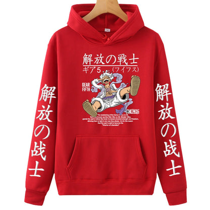 One Piece Luffy Sun God Hoodie