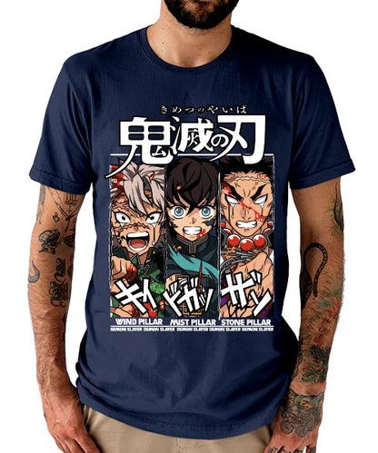 Demon Slayer Muichiro, Gyomei y Sanemi T-Shirt