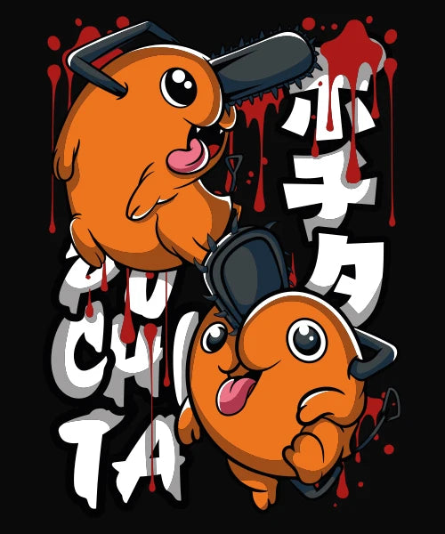 Chainsaw Man Pochita Happy juego T-Shirt