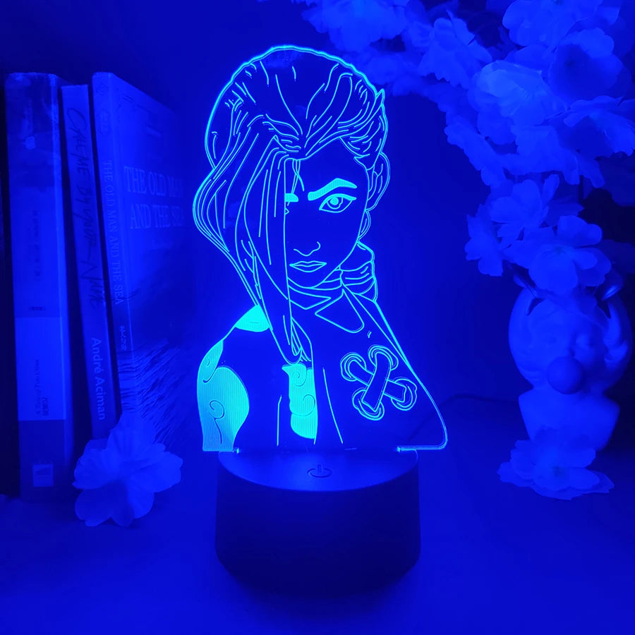 League of Legends Runaway Loli JINX 3D Lamp