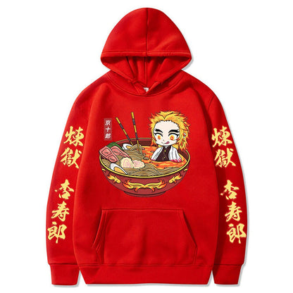 Demon Slayer Kyojuro Rengoku The Flame Hashira Print Hoodie