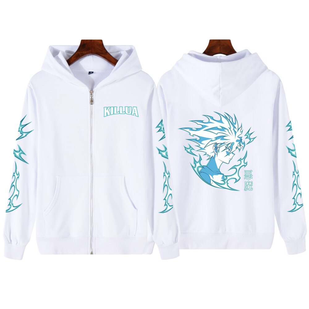 Bleach Print Zipper Hoodie