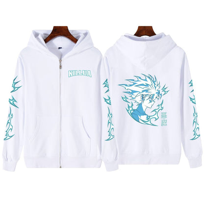 Bleach Print Zipper Hoodie