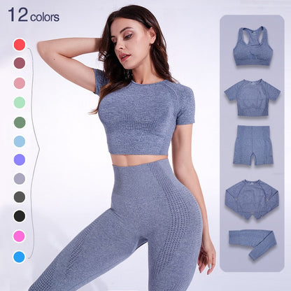 3/5PCS Seamless Women Yoga Workout Set