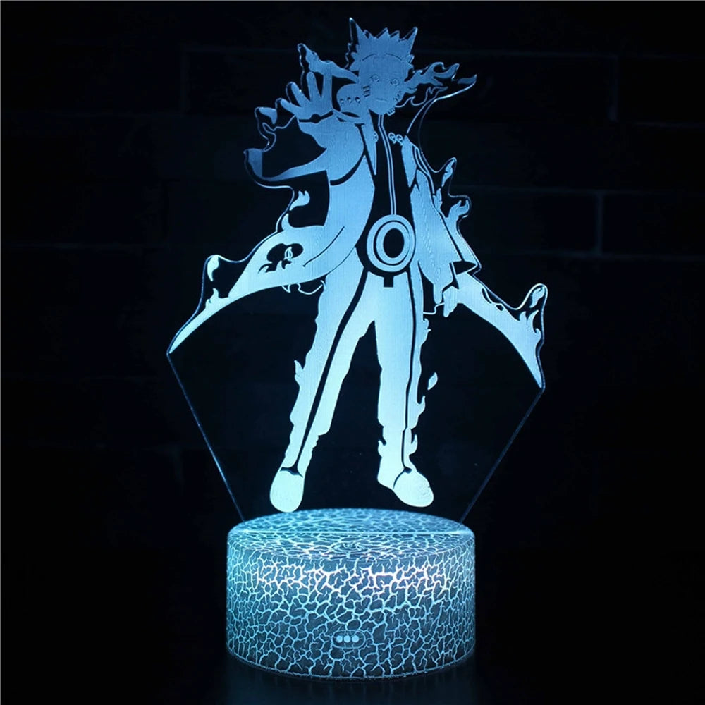 Naruto Uzumaki Akatsuki Kakashi Hatake 3D Table Lamp