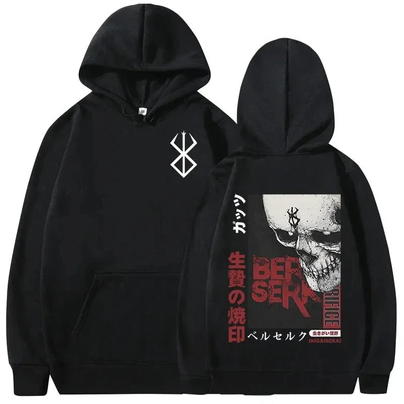 Berserk Guts Graphic Print Hoodie