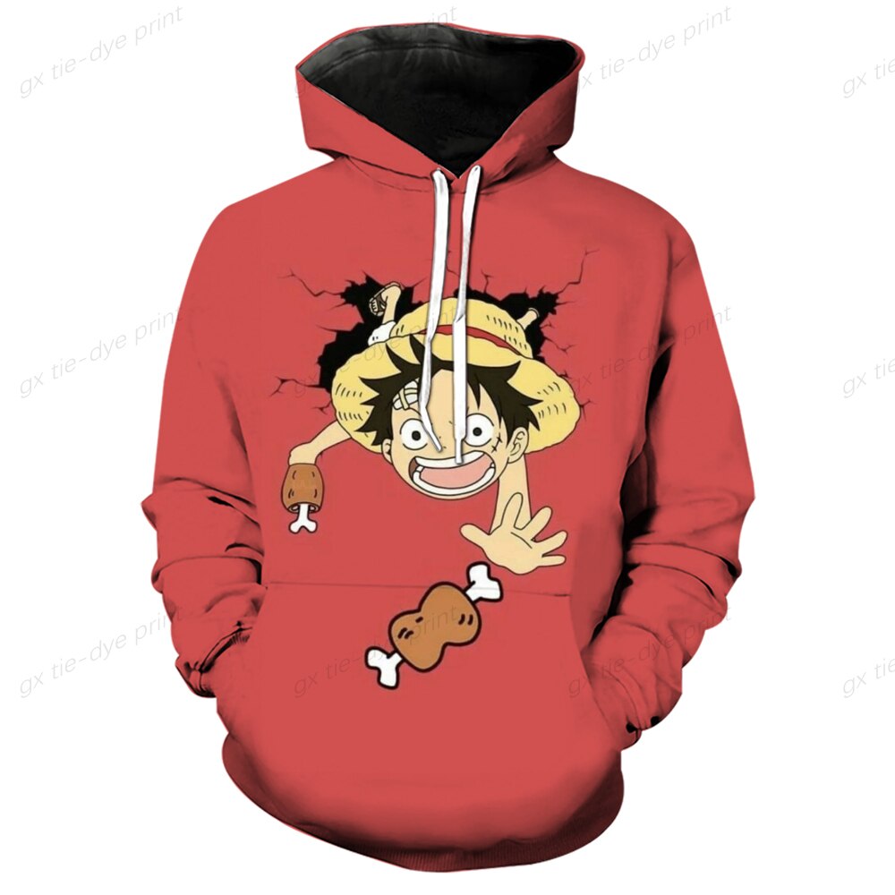 One Piece Luffy 3D Printed Hoodies