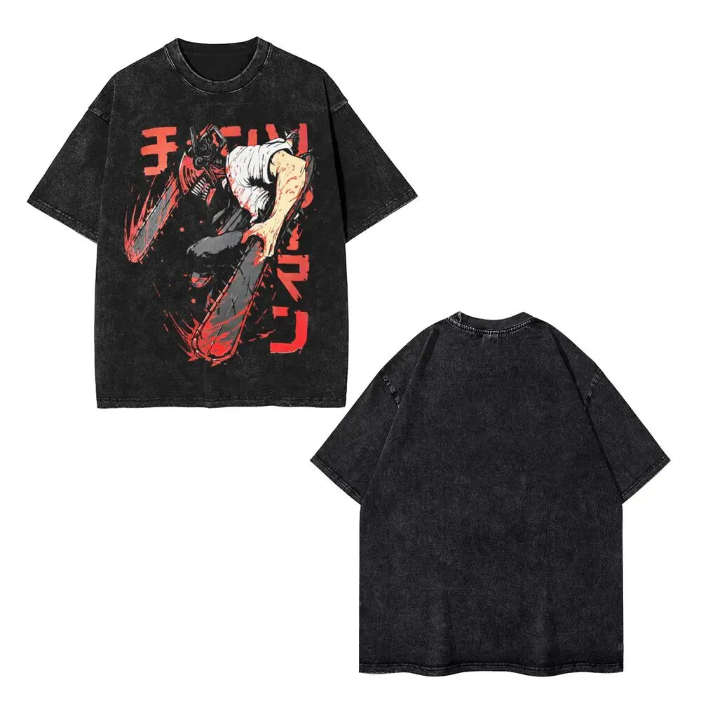 Chainsaw Man Denji Washed T-Shirts