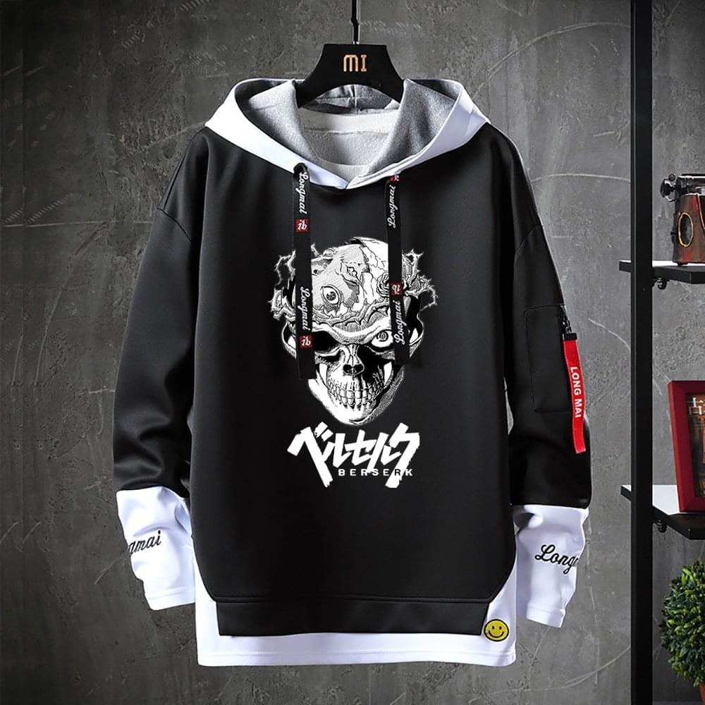 Anime Berserk Patchwork Print Hooded