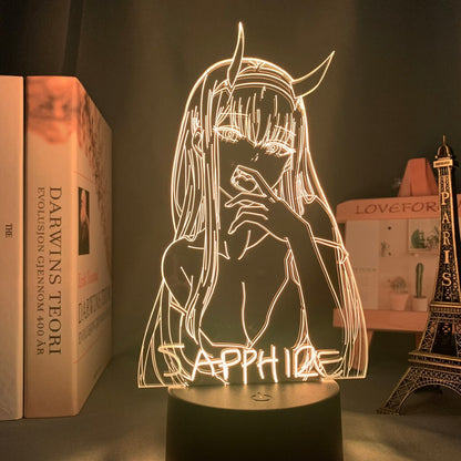 Zero Two Sapphire  Darling In The Franxx 3D Lamp