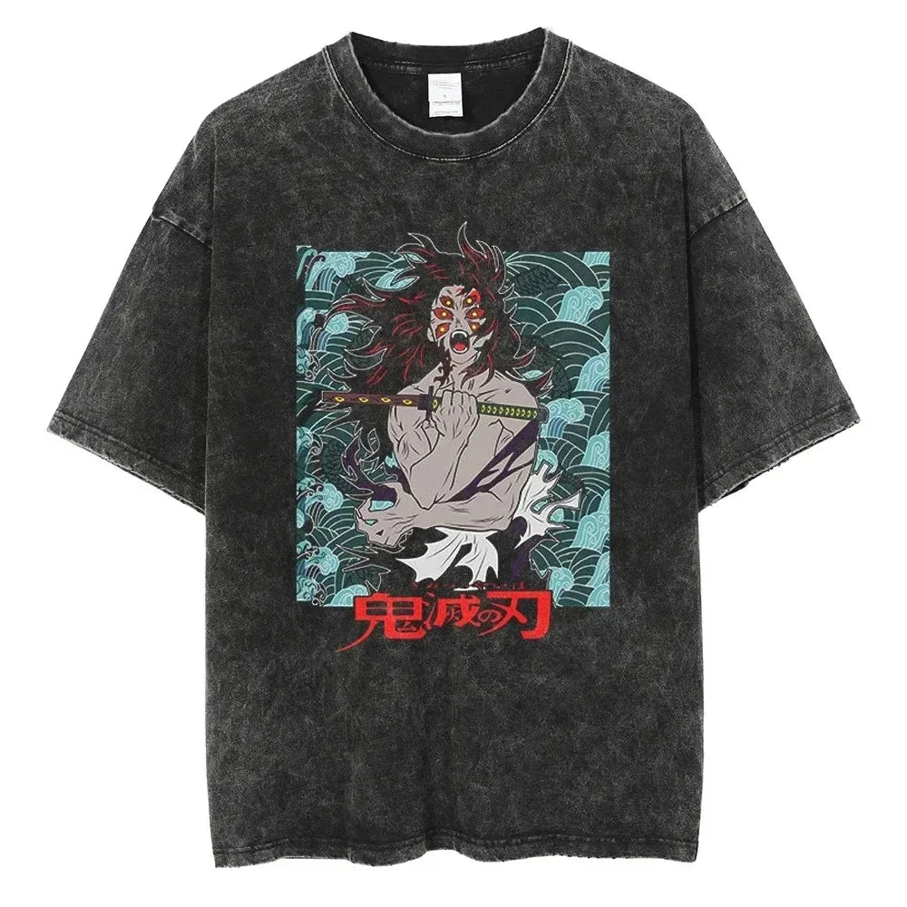 New Demon Slayer Vintage Washed T-Shirt