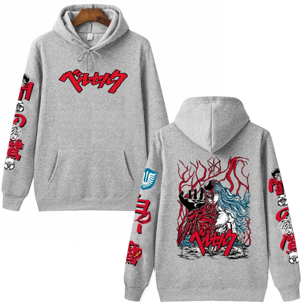 Berserk Logo Hip Hop Long Sleeve Hoodie