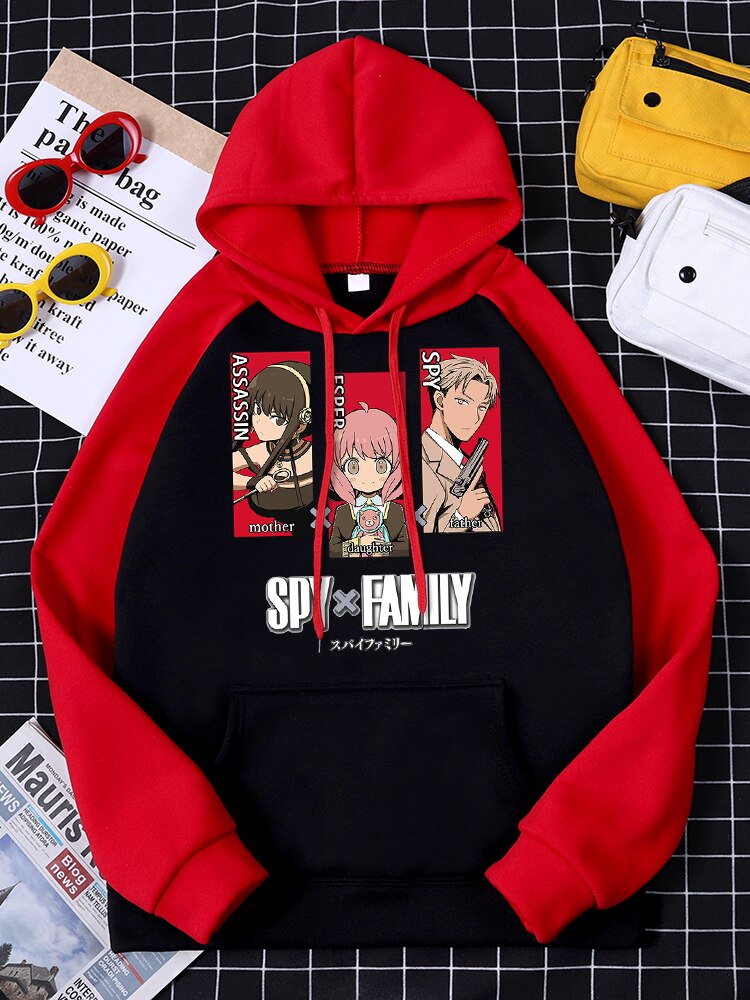 Spy X Family Forger Family Assassin Esper Spy Printed Hooded