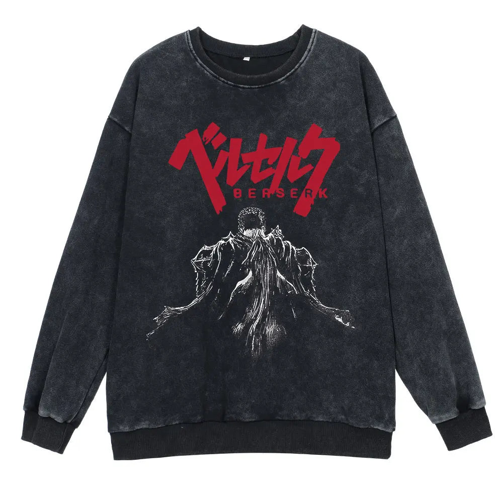 Berserk Retro Washed Sweatshirts