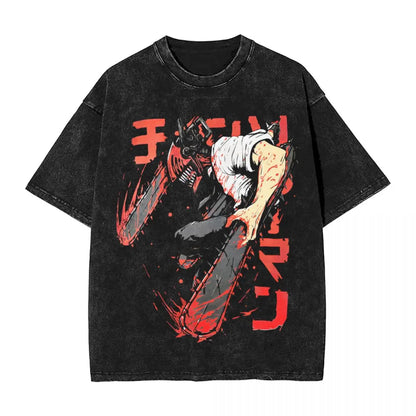 Chainsaw Man Denji Washed T-Shirts