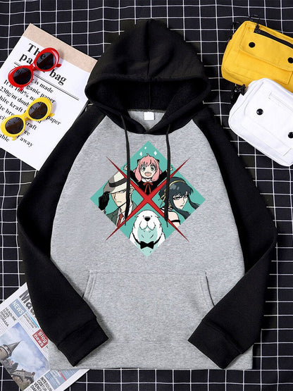 Spy X Family Creative Four Grid Print Hoodie