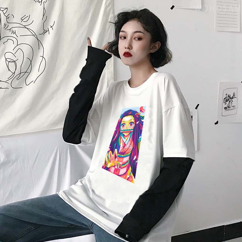 Demon Slayer Kamado Nezuko Fake Two T-Shirts