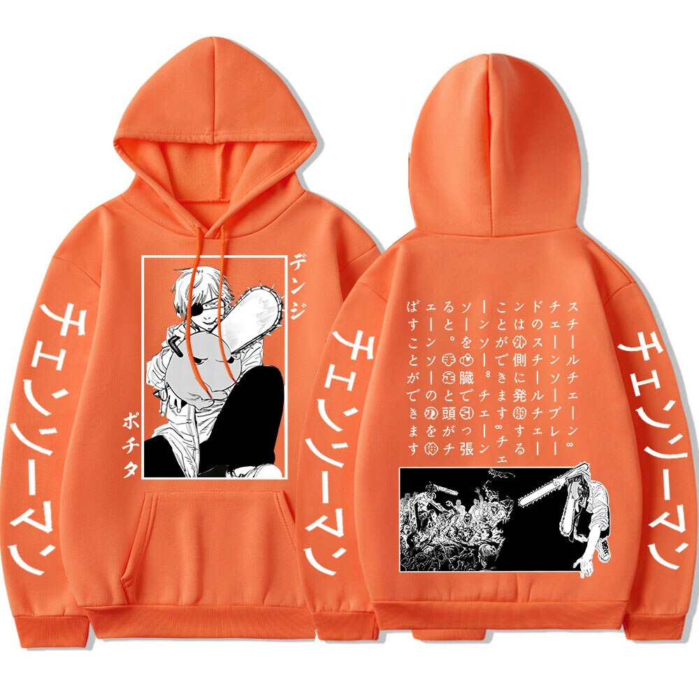 Chainsaw Man Denji Pochita Print Hoodies