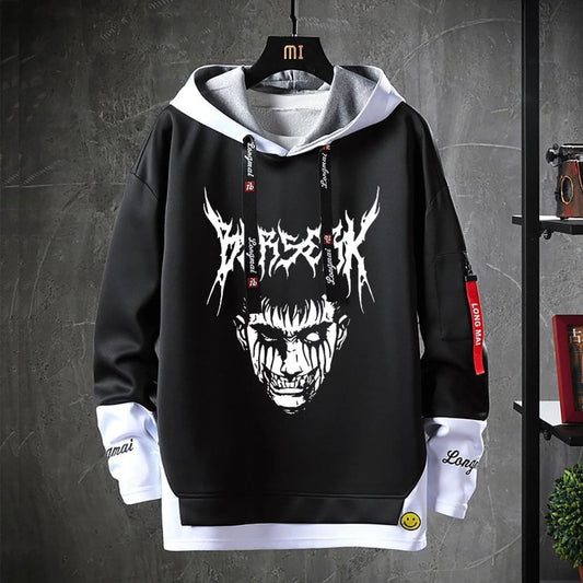 Anime Berserk Patchwork Print Hooded