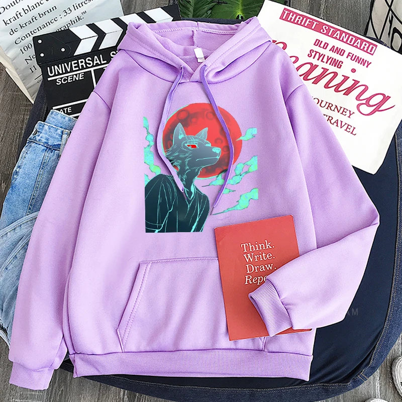 Beastars wolf Anime Harajuku Hoodies