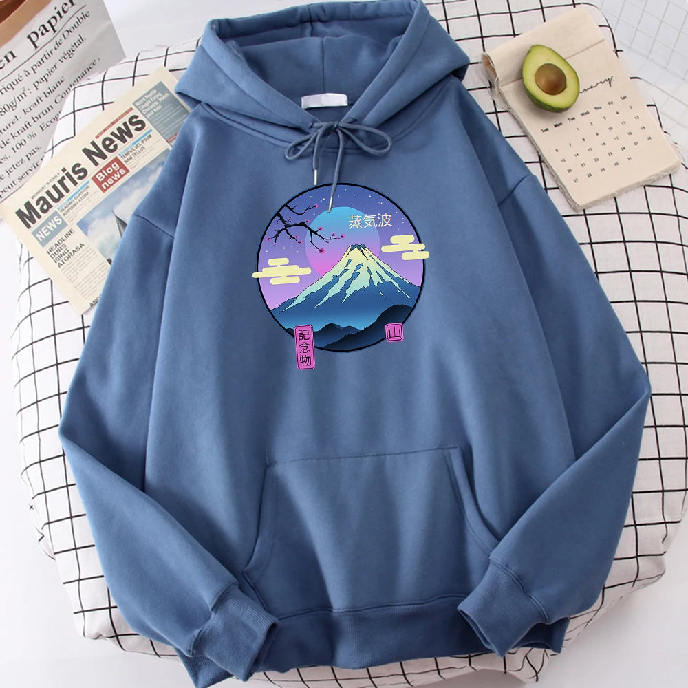 Vaporwave Mount Fuji Memorial Ukiyo E Hoodie