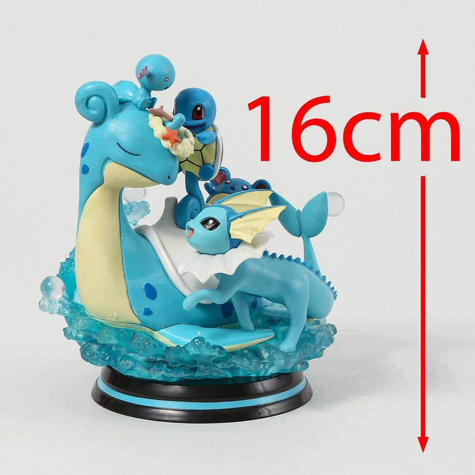 Pokemon Mewtwo Mew Jigglypuff Slowpoke Clefairy Igglybuff Lapras Squirtle Vaporeon Wooper Marill Light Up Figure