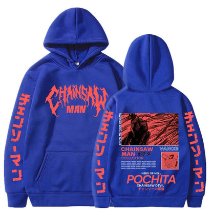 Chainsaw Man Pochita Graphic Hoodies