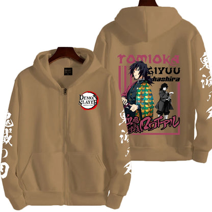 Tomioka Giyuu Demon Slayer Zip Up Hoodie