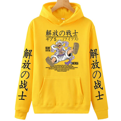 One Piece Luffy Sun God Hoodie