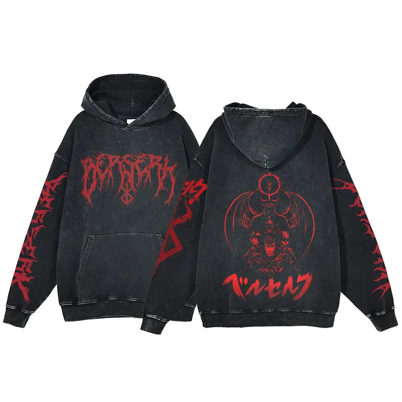 Berserk Acid Washed Hoodie