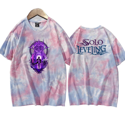 Solo Leveling Statue of God Retro Tie Dye T-Shirt