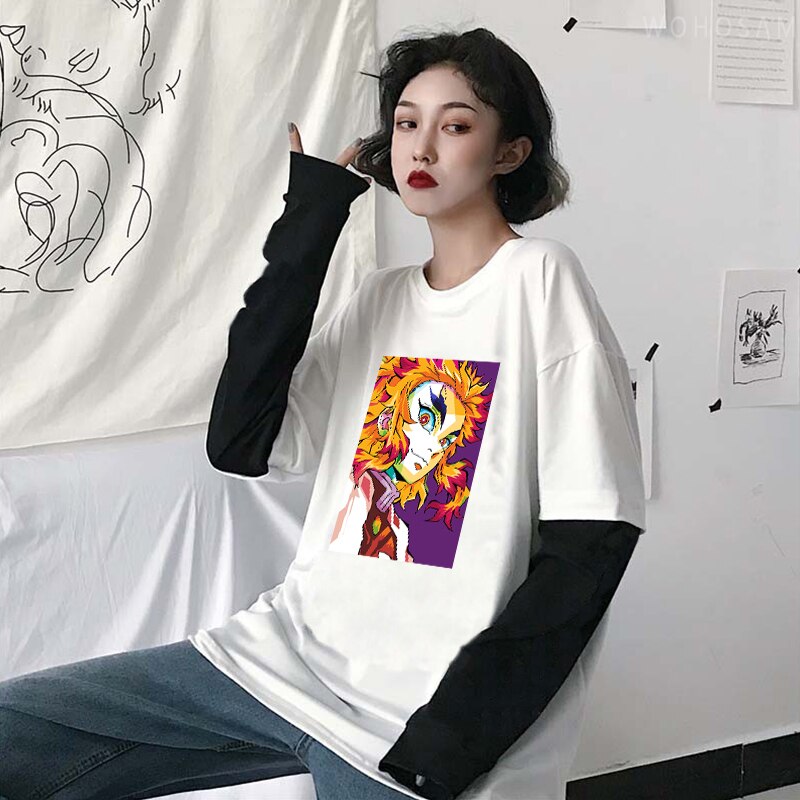 Demon Slayer Rengoku Kyoujurou Fake Two T-Shirts