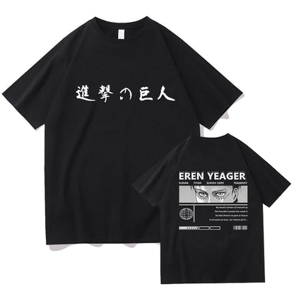 Attack On Titan Eren Yeager Printed T-Shirt