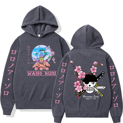 Roronoa Zoro Print Hoodie