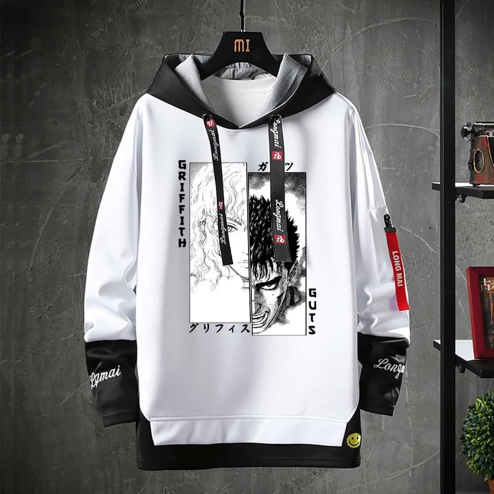 Anime Berserk Patchwork Print Hooded