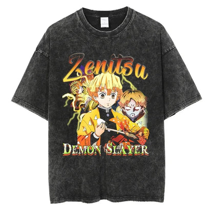 New Demon Slayer Vintage Washed T-Shirt